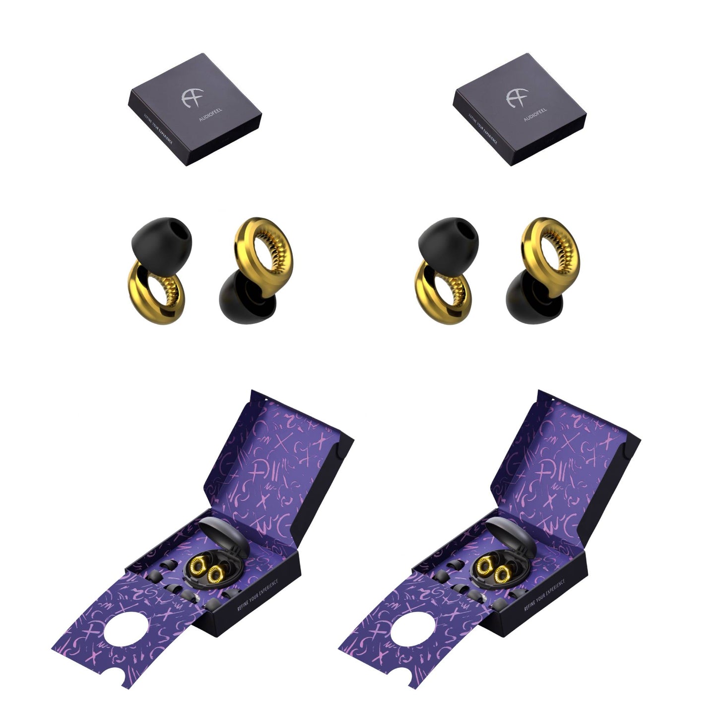 2 זוגות Radiant Gold